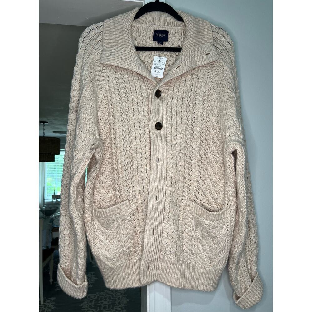 J.Crew Button down cable-knit cardigan